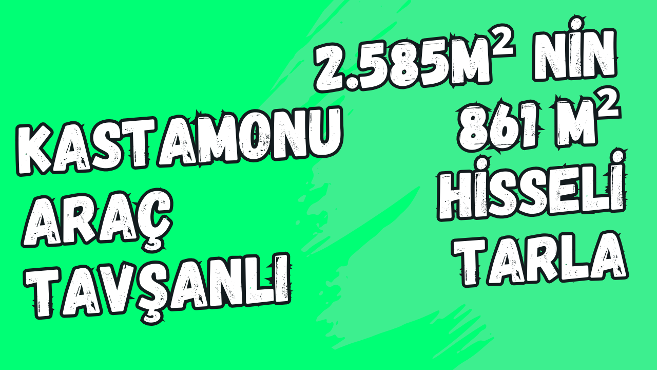 KASTAMONU ARAÇ TAVŞANLI KÖYÜNDE 861M² HİSSELİ TARLAMIZ SATILIK. - KASTAMONU ARAÇ fotoğraf 8